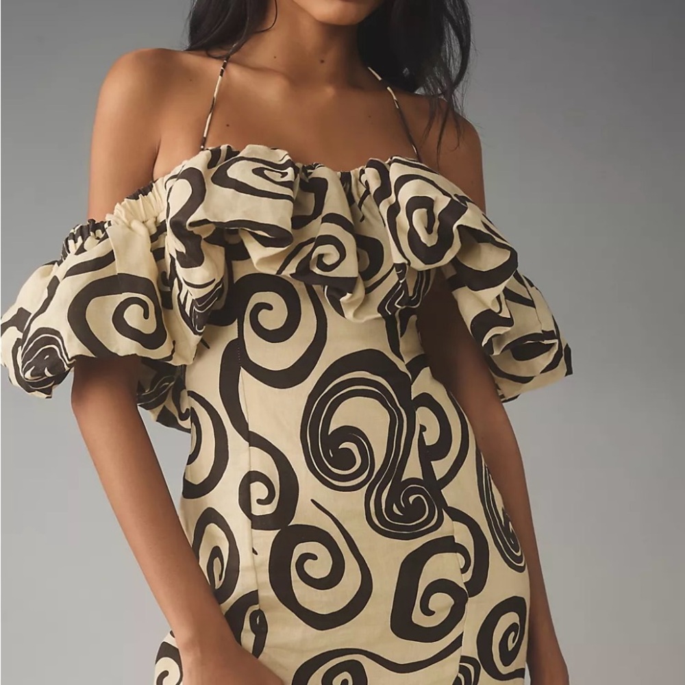 The Wolf Gang Mirador Linen Mini Dress NWT Size Large - Picture 6 of 6